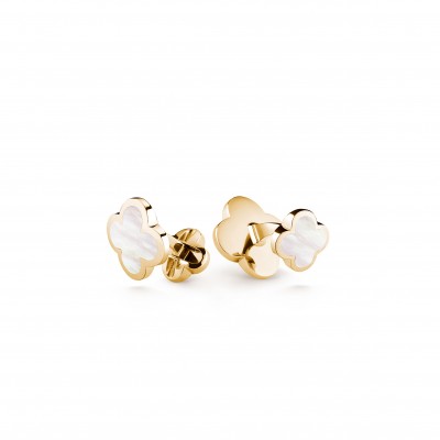 VAN CLEEF  ARPELS ALHAMBRA CUFFLINKS - YELLOW GOLD, MOTHER-OF-PEARL VCARC95000