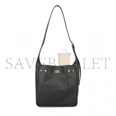 BALENCIAGA BEL AIR SMALL HOBO BAG BLACK SMOOTH CALFSKIN 8110182ABAV1000 (26.9*25.9*9.9cm)