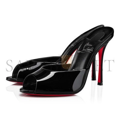 CHRISTIAN LOUBOUTIN ME DOLLY 100 MM MULES-PATENT CALF LEATHER-BLACK-WOMEN 1221318B439