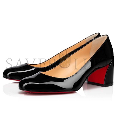 CHRISTIAN LOUBOUTIN MISS SAB 55 MM PUMPS-PATENT CALF LEATHER-BLACK-WOMEN 1200768BK01