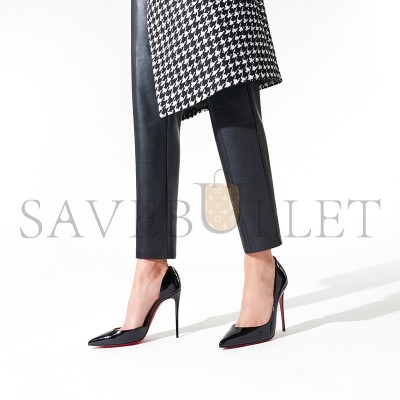 CHRISTIAN LOUBOUTIN IRIZA 100 MM PUMPS-PATENT CALF LEATHER-BLACK-WOMEN 3130524BK01