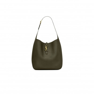 YSL LE 5 À 7 SUPPLE LARGE IN GRAINED LEATHER 7538237450014 (30*31*13cm)