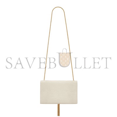 YSL KATE MEDIUM TASSEL IN CROCODILE-EMBOSSED LEATHER 354119DND0J9207 (24*14.5*5.5cm)