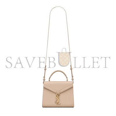 YSL CASSANDRA MINI TOP HANDLE BAG IN GRAIN DE POUDRE EMBOSSED LEATHER 623930BOW0W2721 (20*16*7.5cm)