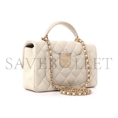 CHANEL MASTER CAVIAR QUILTED MINI TOP HANDLE FLAP AS2431 (20*12*6cm)