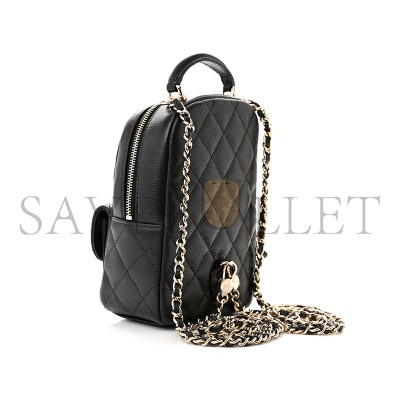 CHANEL MASTER CAVIAR QUILTED CC MINI CLASSIC BACKPACK AP3753 (18*13*9cm)