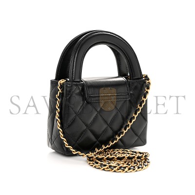 CHANEL MASTER SHINY AGED CALFSKIN QUILTED KELLY MINI NANO SHOPPER AP3435 (12.5*8*4cm)