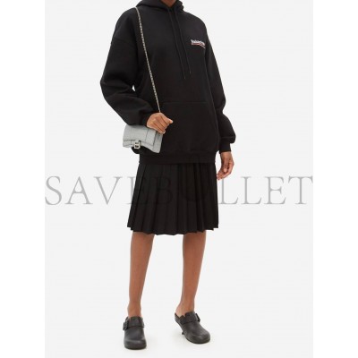 BALENCIAGA GREY HOURGLASS CROC-EFFECT LEATHER CROSS-BODY BAG MATCHESFASHION US (19.8*12.1*5cm)