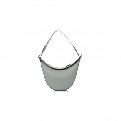 LOEWE SATIN CALFSKIN JACQUARD LUNA BAG ASH GREY (20*17*8cm)