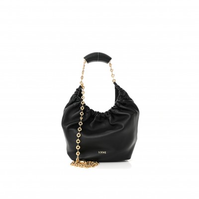LOEWE NAPPA SMALL SQUEEZE BAG BLACK (29*24*10.5cm)