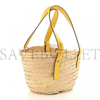 LOEWE RAFFIA SMALL BASKET TOTE BAG NATURAL YELLOW (21*18*13cm)