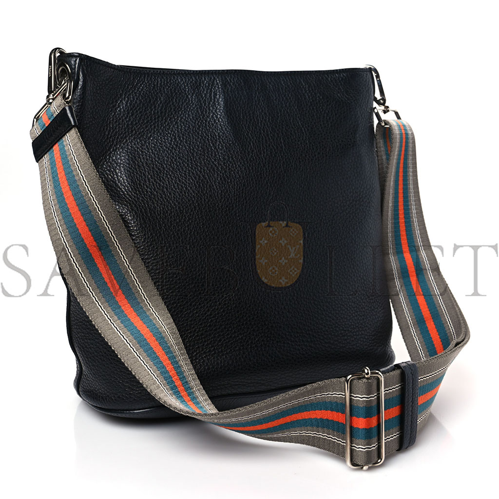 PRADA VITELLO PHENIX LOGO HOBO BLACK (30*27*13cm) PRADA VITELLO PHENIX LOGO HOBO BLACK (30*27*13cm)