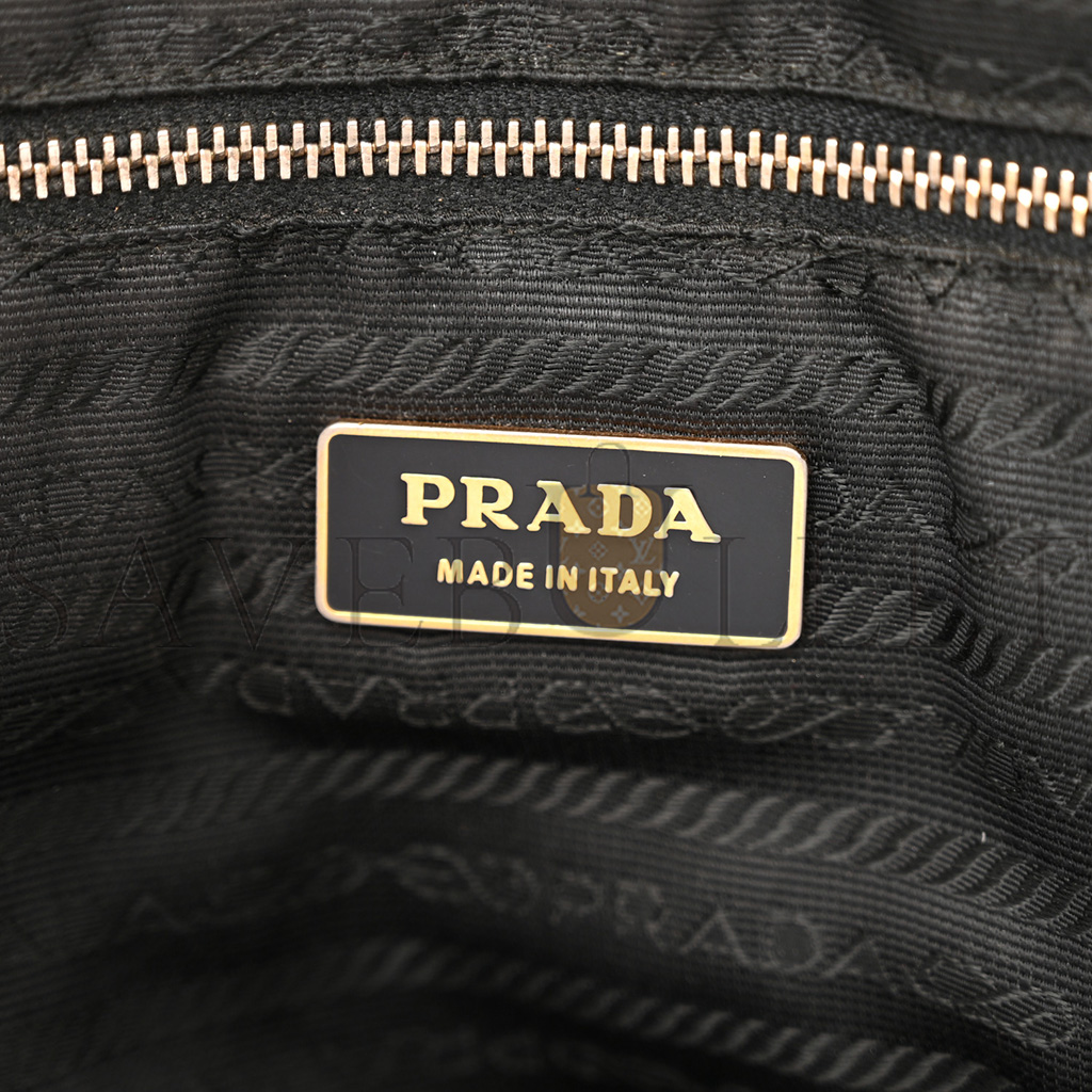PRADA TESSUTO NYLON CALFSKIN TOTE BLACK (36*27*11cm)