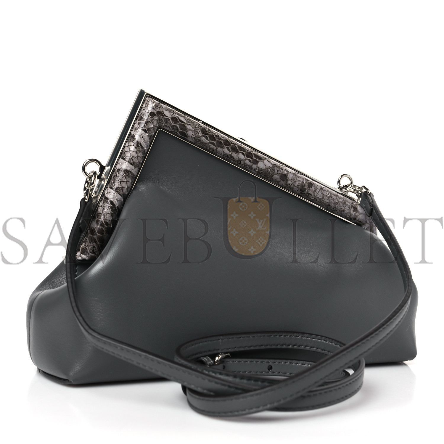 FENDI SHINY NAPPA SNAKESKIN SMALL FENDI FIRST ANTHRACITE ASFALTO (26*18*9.5cm) FENDI SHINY NAPPA SNAKESKIN SMALL FENDI FIRST ANTHRACITE ASFALTO (26*18*9.5cm)