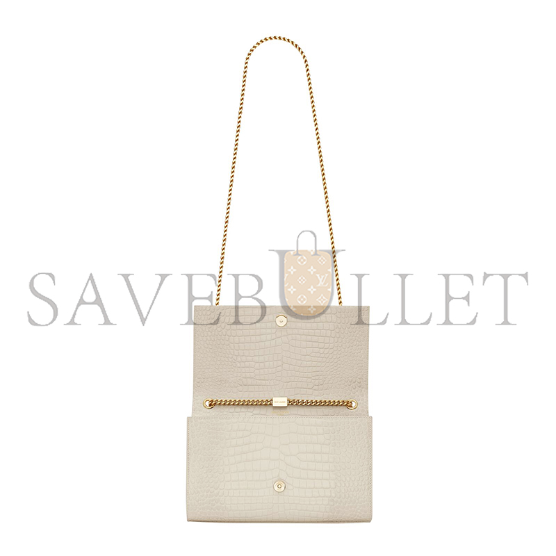 YSL KATE MEDIUM TASSEL IN CROCODILE-EMBOSSED LEATHER 354119DND0J9207 (24*14.5*5.5cm)