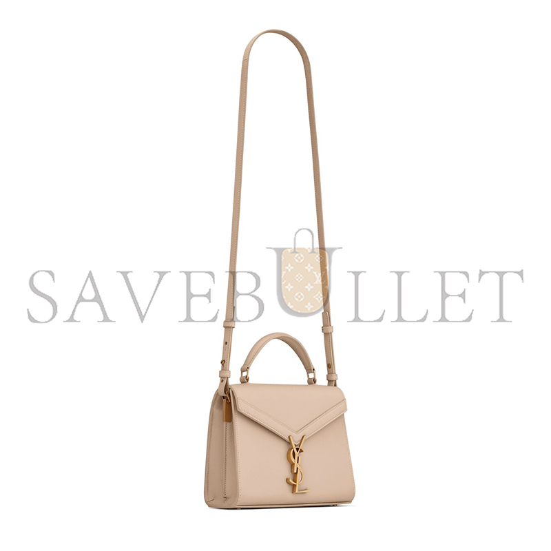 YSL CASSANDRA MINI TOP HANDLE BAG IN GRAIN DE POUDRE EMBOSSED LEATHER 623930BOW0W2721 (20*16*7.5cm)