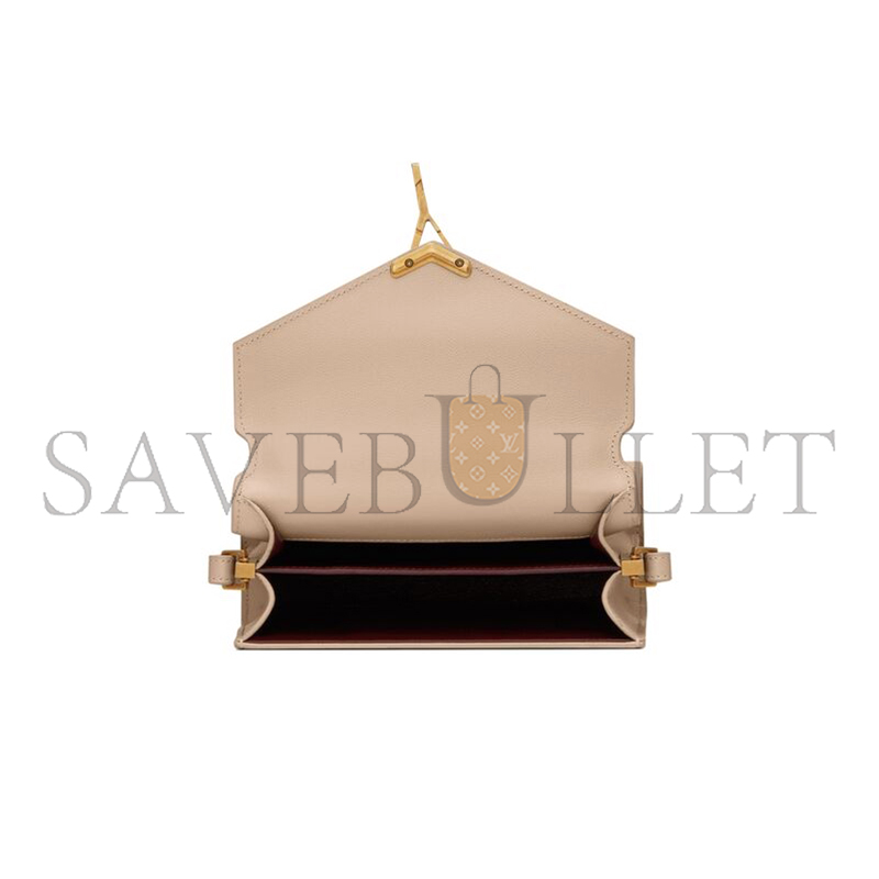 YSL CASSANDRA MINI TOP HANDLE BAG IN GRAIN DE POUDRE EMBOSSED LEATHER 623930BOW0W2721 (20*16*7.5cm)