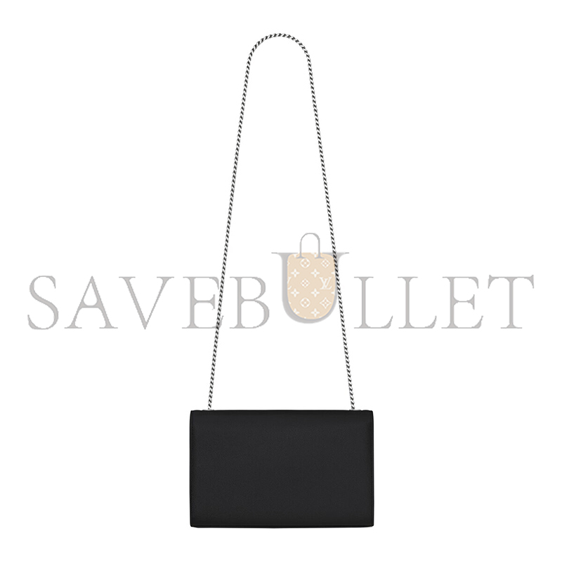 YSL KATE MEDIUM IN GRAIN DE POUDRE EMBOSSED LEATHER 364021BOW0N1000 (24*14.5*5.5cm)