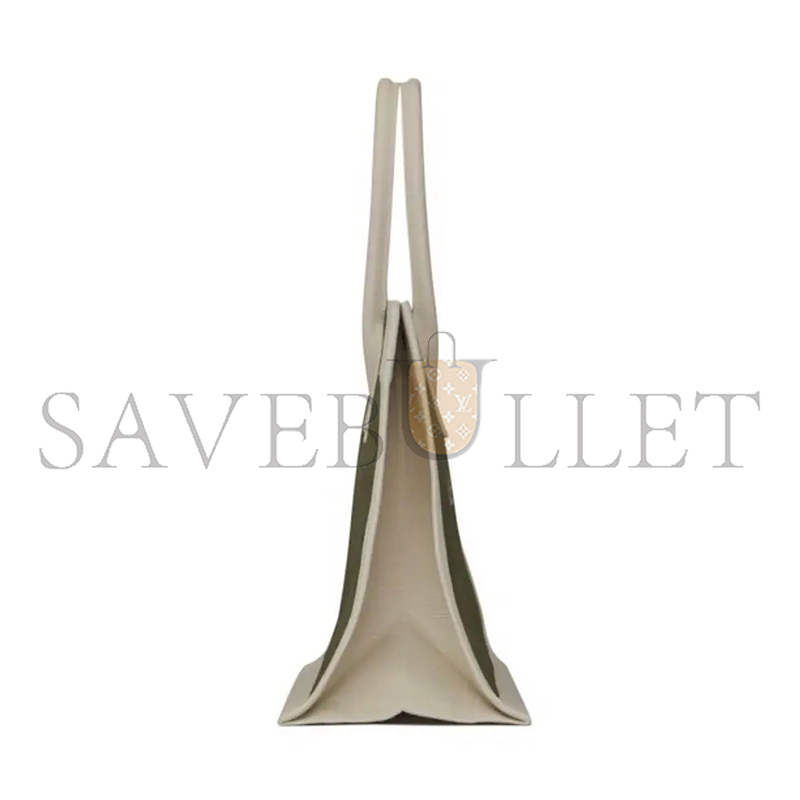 YSL RIVE GAUCHE SMALL TOTE BAG IN LINEN AND LEATHER 617481FAADI3281 (39*31*18cm)