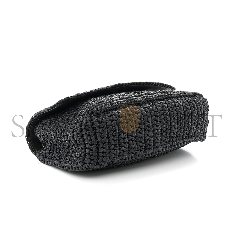 YSL NIKI MEDIUM IN RAFFIA AND LEATHER 633187GG66W1000 (28*20*8.5cm)