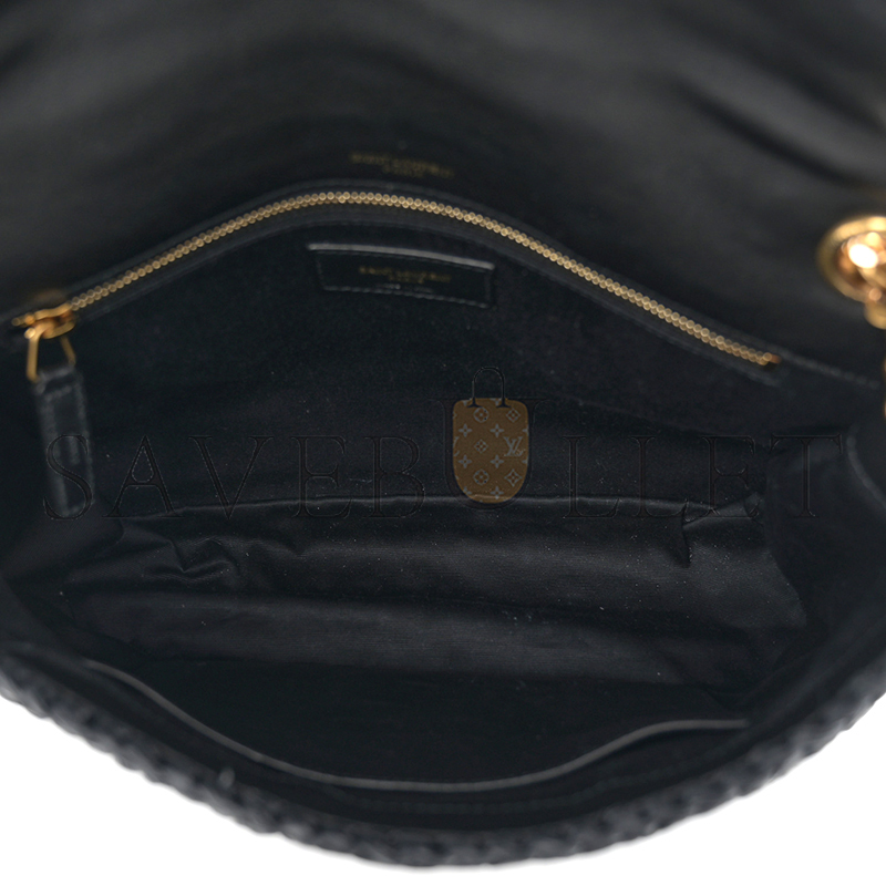 YSL NIKI MEDIUM IN RAFFIA AND LEATHER 633187GG66W1000 (28*20*8.5cm)