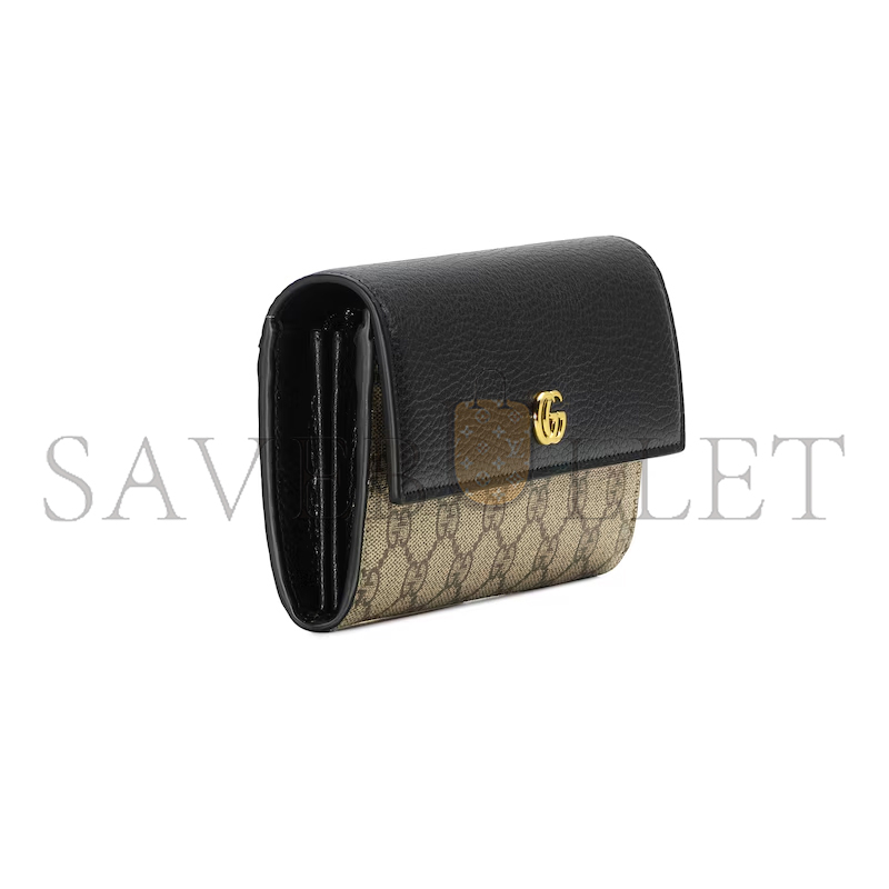 GUCCI GG MARMONT BI-COLOR CONTINENTAL WALLET 45611617WAG1283 (10*19*3.5cm)