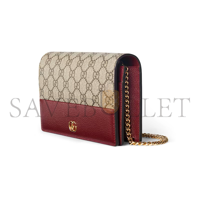 GUCCI GG MARMONT BI-COLOR WALLET ON CHAIN ‎497985 (20*12.5*4cm)