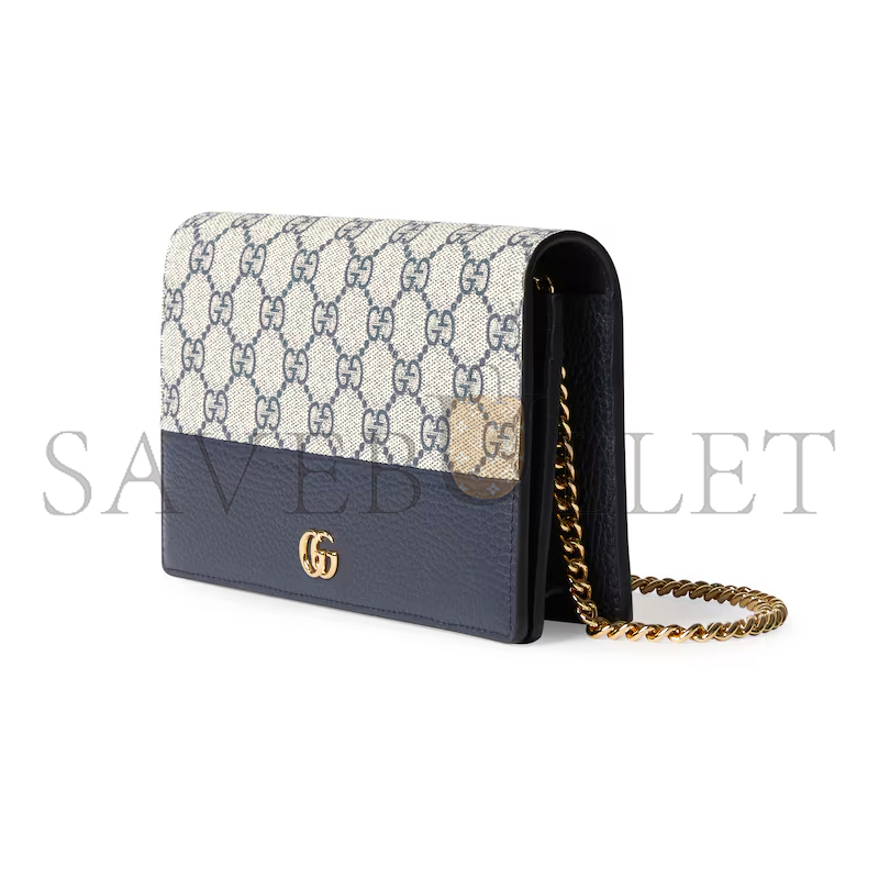 GUCCI GG MARMONT BI-COLOR WALLET ON CHAIN 497985 (20*12.5*4cm) GUCCI GG MARMONT BI-COLOR WALLET ON CHAIN 497985 (20*12.5*4cm)