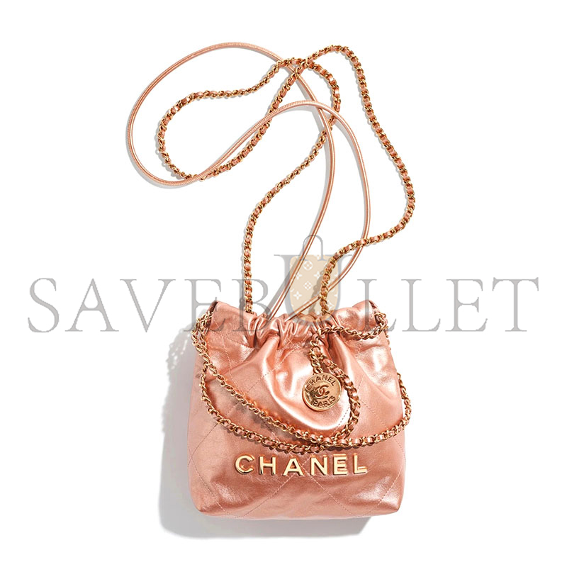 CHANEL 22 MINI HANDBAG AS3980 B10691 NN728 (20*19*6cm)