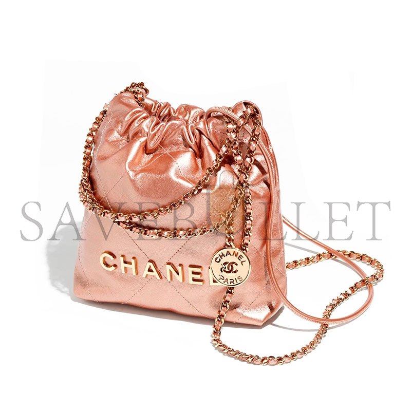 CHANEL 22 MINI HANDBAG AS3980 B10691 NN728 (20*19*6cm)