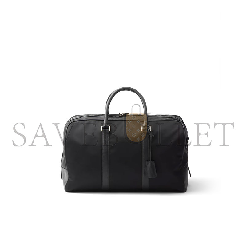PRADA RE-NYLON AND SAFFIANO LEATHER DUFFEL BAG 2VC014 (45*27*23cm) PRADA RE-NYLON AND SAFFIANO LEATHER DUFFEL BAG 2VC014 (45*27*23cm)