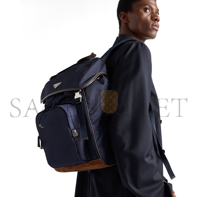 PRADA RE-NYLON AND LEATHER BACKPACK 2VZ135 (45*27*17cm) PRADA RE-NYLON AND LEATHER BACKPACK 2VZ135 (45*27*17cm)
