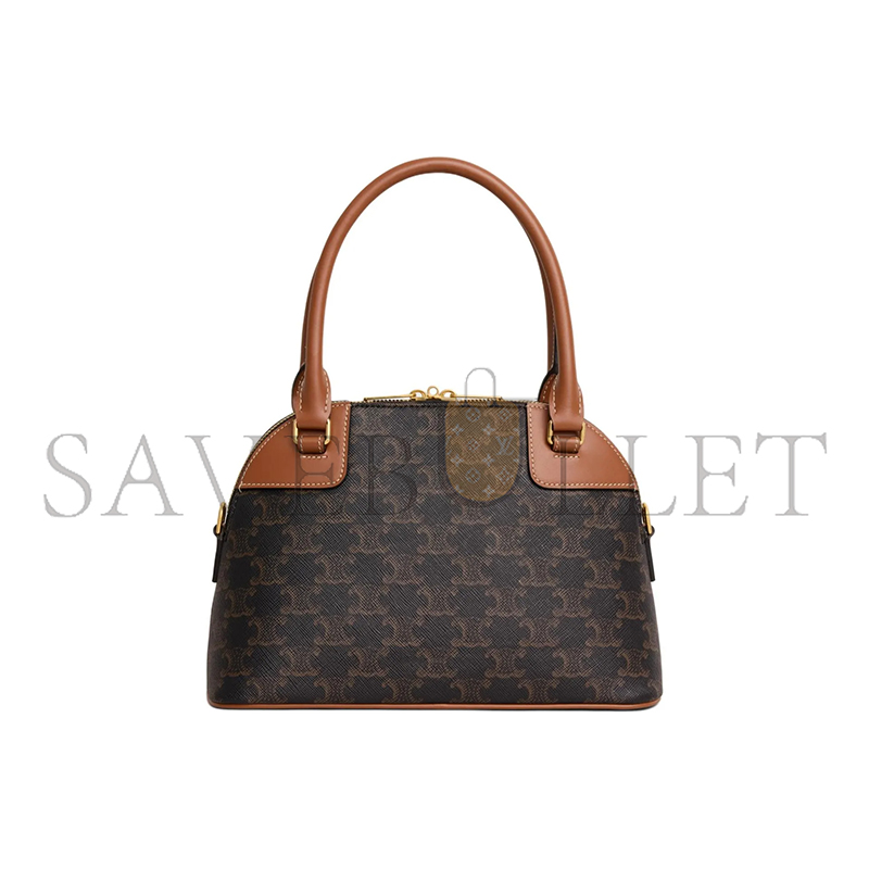 CELINE SHOULDER BAG TRIOMPHE IN TRIOMPHE CANVAS AND LAMBSKIN 121082DNK.04LU (25*17*10cm)
