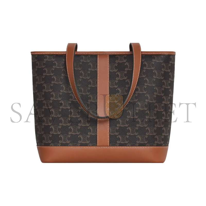 CELINE SMALL TOTE BAG TRIOMPHE IN TRIOMPHE CANVAS AND LAMBSKIN 115082CAS.04LU (26.5*23*12cm)