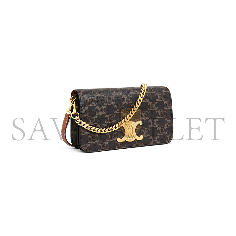 CELINE MULTIPOCHETTE IN TRIOMPHE CANVAS AND CALFSKIN 10L972DQB.04LU (20.5*11*4cm) CELINE MULTIPOCHETTE IN TRIOMPHE CANVAS AND CALFSKIN 10L972DQB.04LU (20.5*11*4cm)