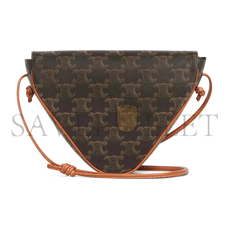 CELINE CROSSBODY BAG IN TRIOMPHE CANVAS AND CALFSKIN 195902BZK.04LI (21*15*4cm)