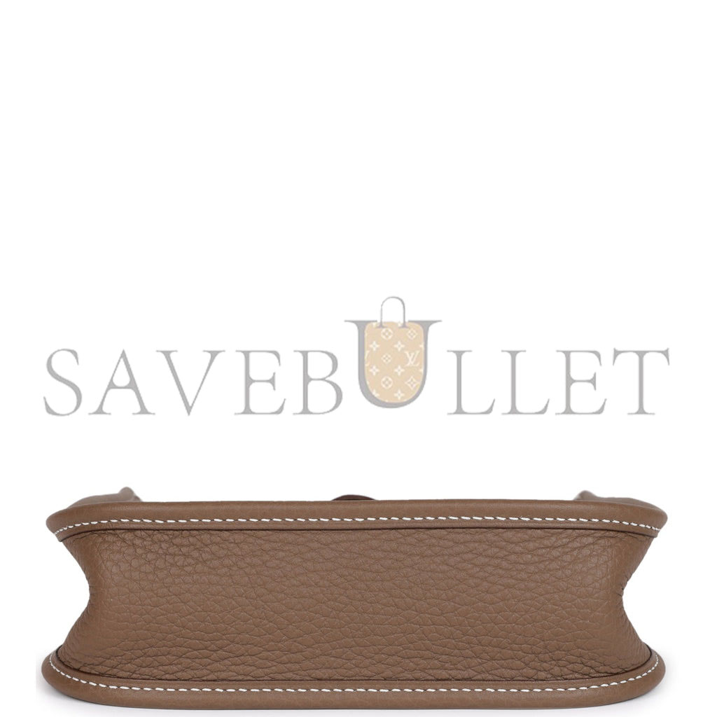 HERMES EVELYNE TPM ETOUPE CLEMENCE GOLD HARDWARE (17cm) HERMES EVELYNE TPM ETOUPE CLEMENCE GOLD HARDWARE (17cm)