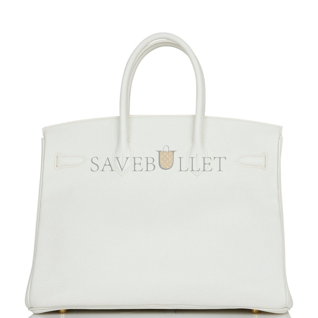 HERMES BIRKIN 35 WHITE CLEMENCE GOLD HARDWARE (35cm) HERMES BIRKIN 35 WHITE CLEMENCE GOLD HARDWARE (35cm)