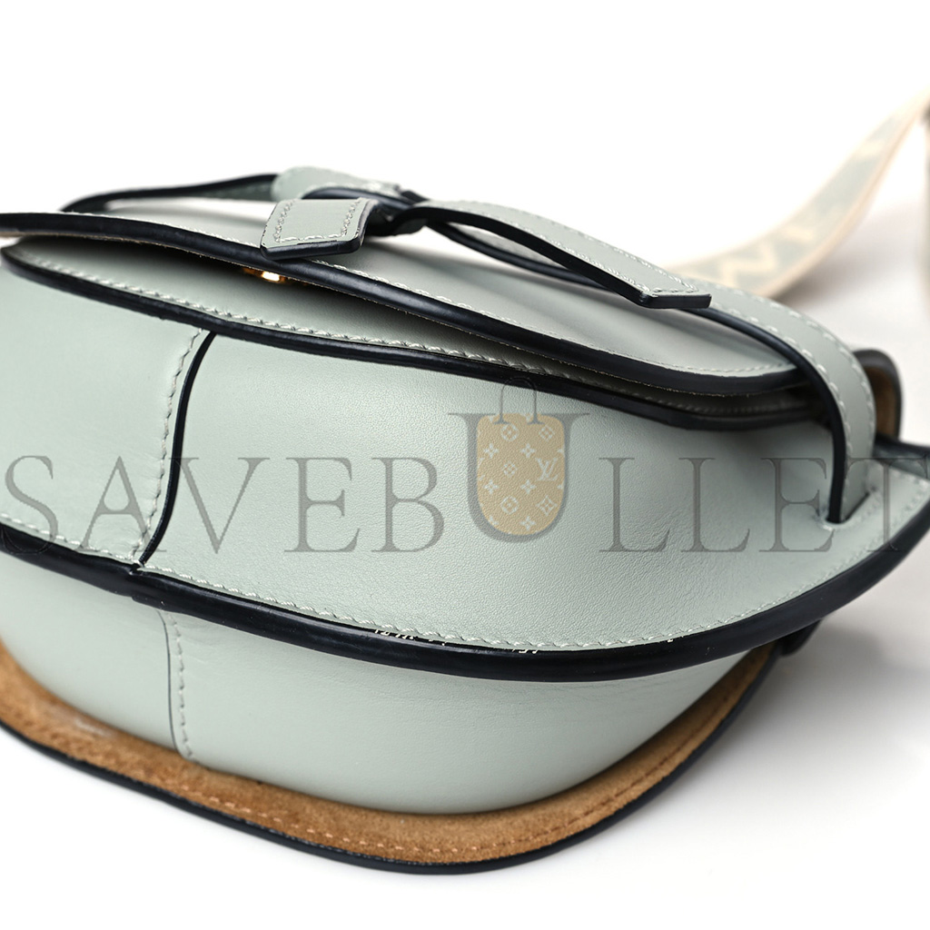 LOEWE CALFSKIN MINI GATE DUAL BAG ASH GREY (24*18*11cm) LOEWE CALFSKIN MINI GATE DUAL BAG ASH GREY (24*18*11cm)