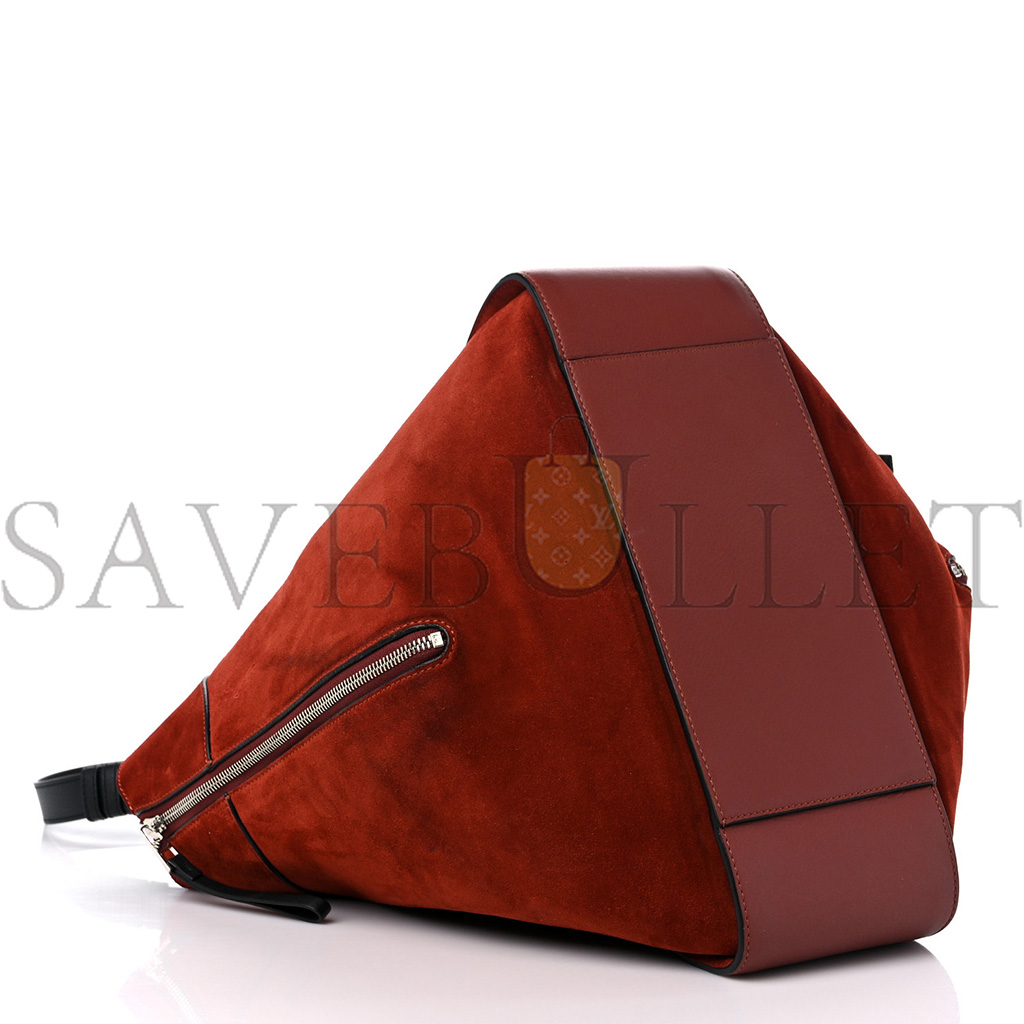 LOEWE CALFSKIN SUEDE HAMMOCK SHOULDER BAG RED (30*25*13.5cm) LOEWE CALFSKIN SUEDE HAMMOCK SHOULDER BAG RED (30*25*13.5cm)