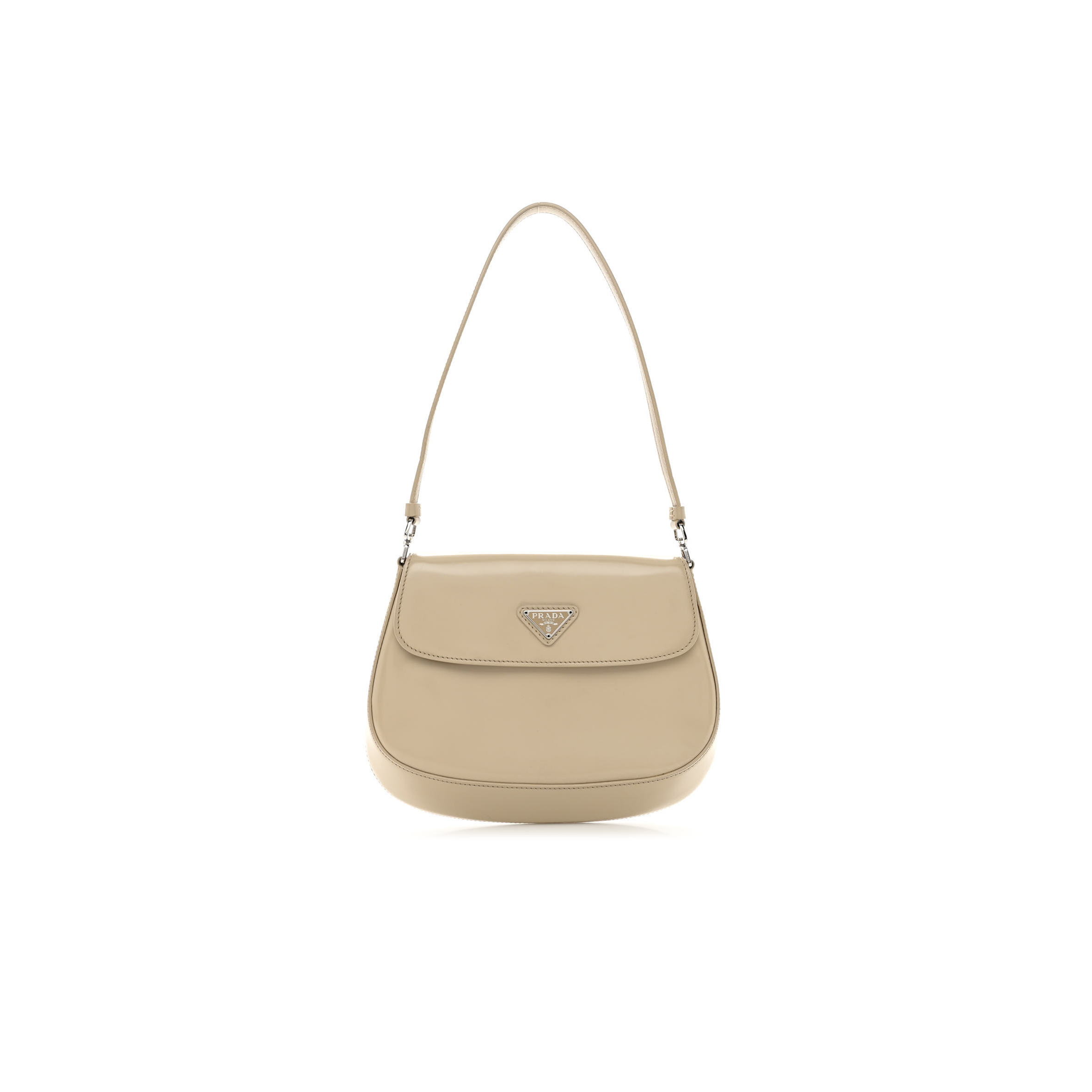 PRADA SPAZZOLATO CLEO FLAP SHOULDER BAG DESERTO (17*15*3cm) PRADA SPAZZOLATO CLEO FLAP SHOULDER BAG DESERTO (17*15*3cm)