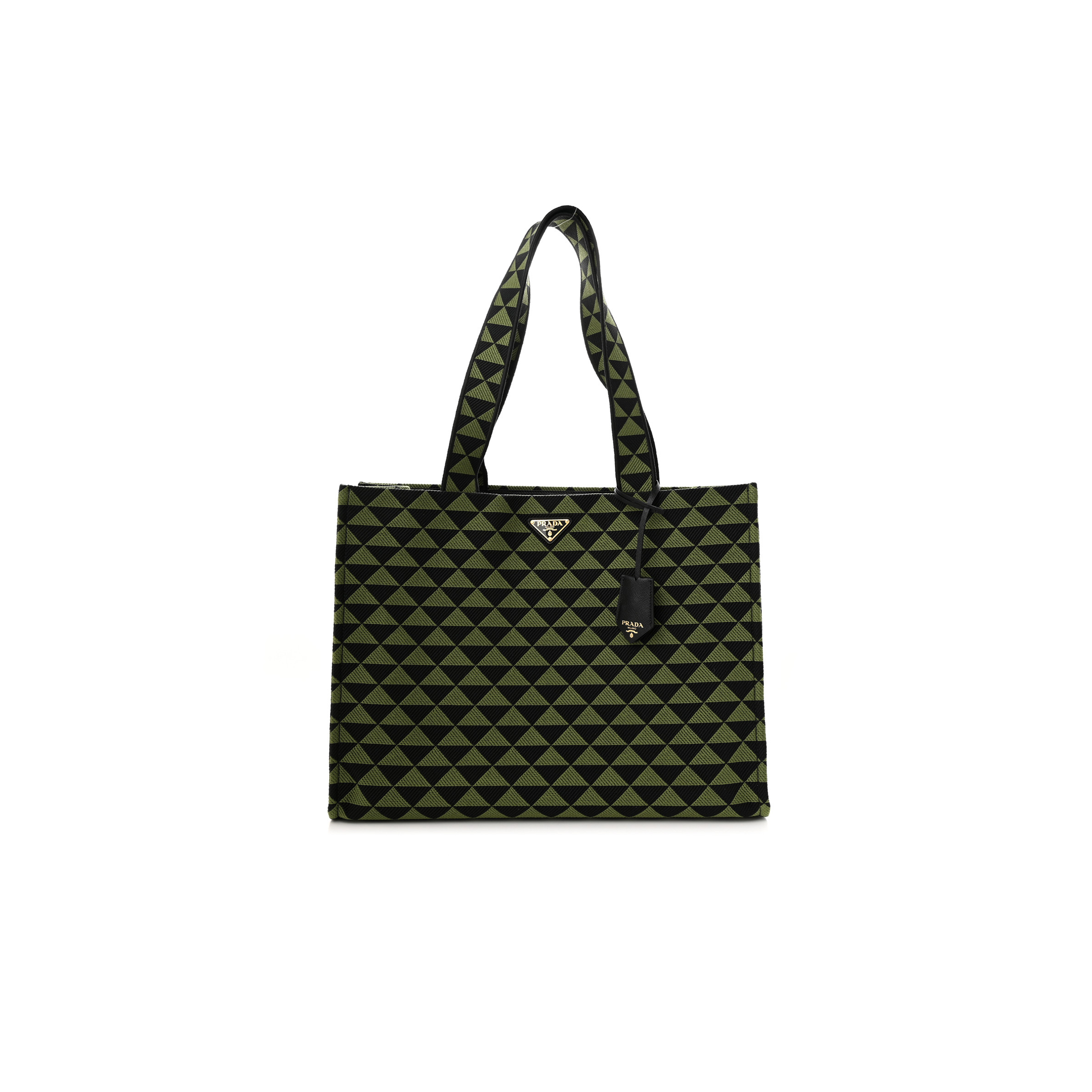 PRADA FABRIC EMBROIDERED SAFFIANO LARGE SYMBOLE TOTE BLACK EDERA (43*33*18cm) PRADA FABRIC EMBROIDERED SAFFIANO LARGE SYMBOLE TOTE BLACK EDERA (43*33*18cm)
