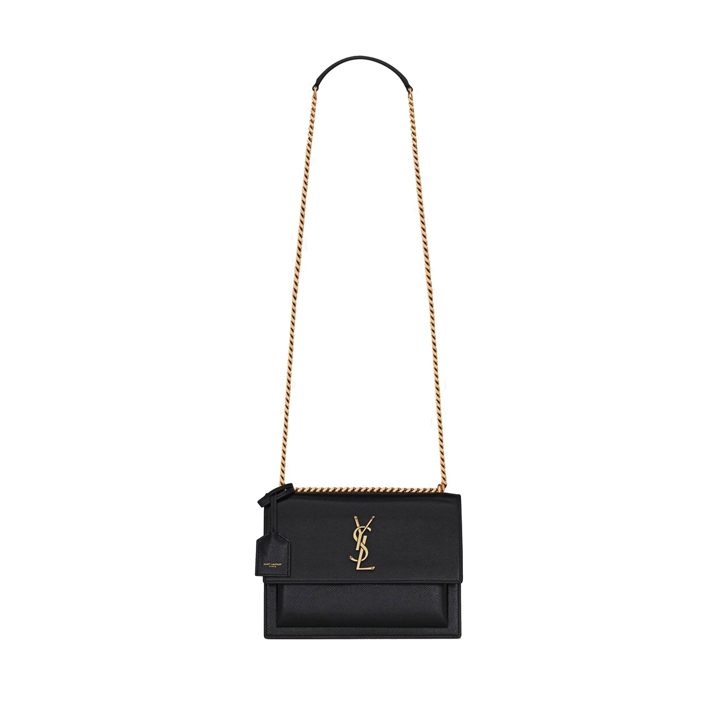 YSL SUNSET MEDIUM CHAIN BAG IN COATED BARK LEATHER 442906H3Z0W1000 (22*16*6.5cm) YSL SUNSET MEDIUM CHAIN BAG IN COATED BARK LEATHER 442906H3Z0W1000 (22*16*6.5cm)